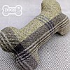 Personalised Bone Dog Toy - Country Tweed Collection - Country Green (Juno) Back
